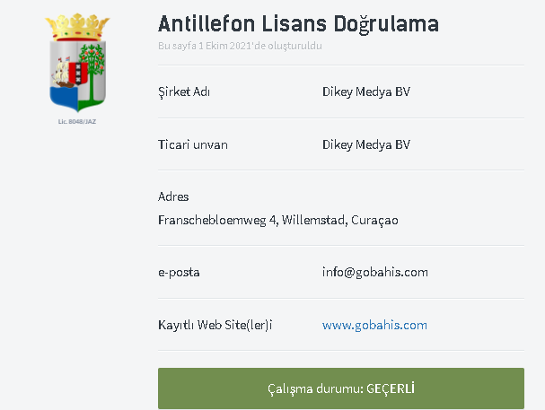 GOBahis Lisanslı mı?