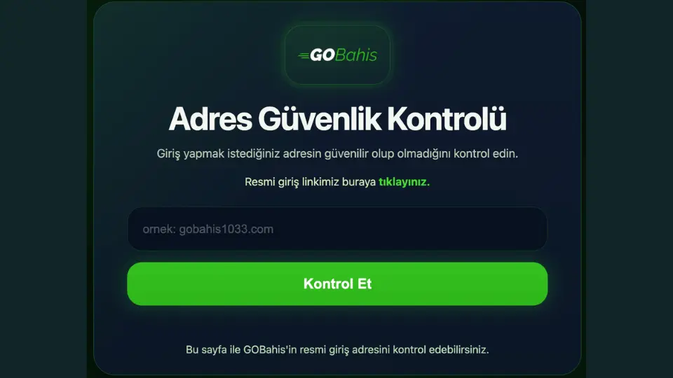 GOBahis Adres Güvenlik Kontrolü